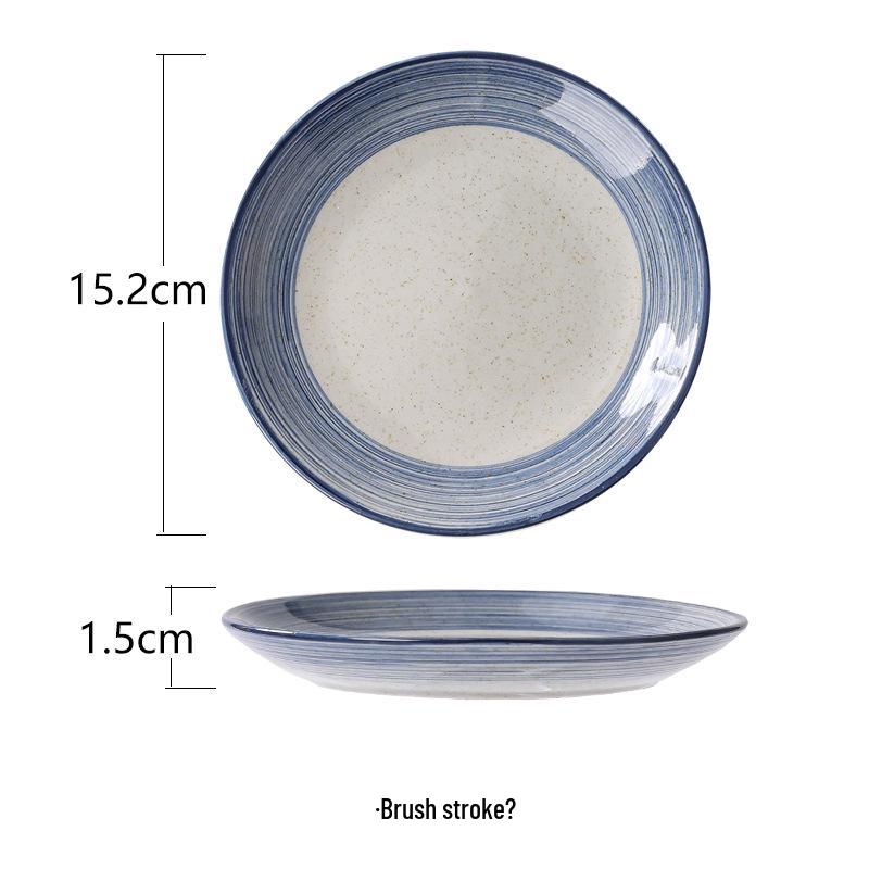 Hand-Painted Retro 6-Inch Round Ceramic Plate - Bone Dish, Spittoon, Tea Snack, Dried Fruit, Small Snack, Pastry Plate.