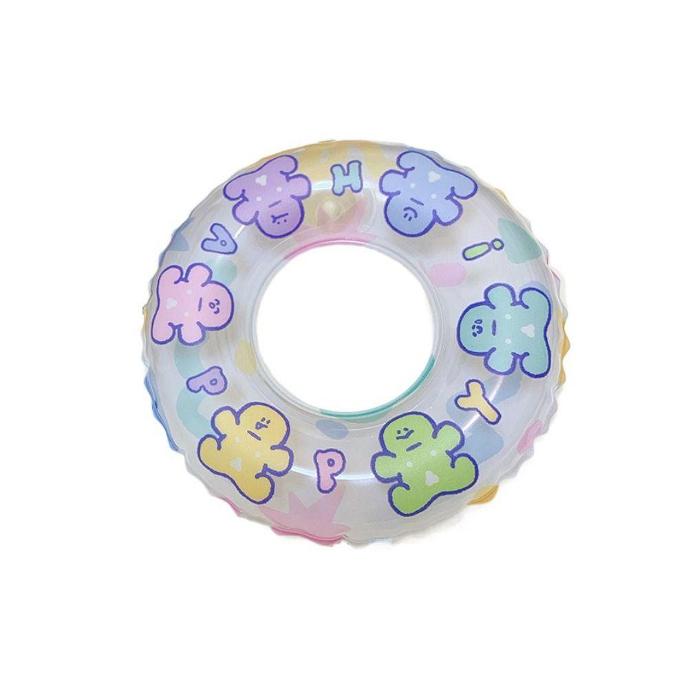 Doll Decoration Plush Doll Swim Ring Cartoon Pattern Swimming Ring Keychain Doll House Toy