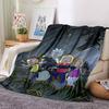 1pc Space Adventure Duo flannel Blanket for Super Soft Cute Comfort Blanket for Travel Bedding Couch Sofa Blanket Y82577