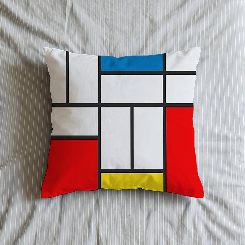 Cushion Cover Soft Case For Sofa Piet Living Room Home Comfortable Office Decor Protective Mondrian Pillow Covers