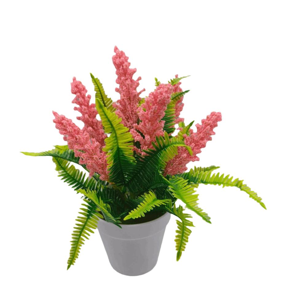 Plastic Artificial Lavender Bonsai Multicolor Faux Lavender Flower Potted Plant Home Decoration