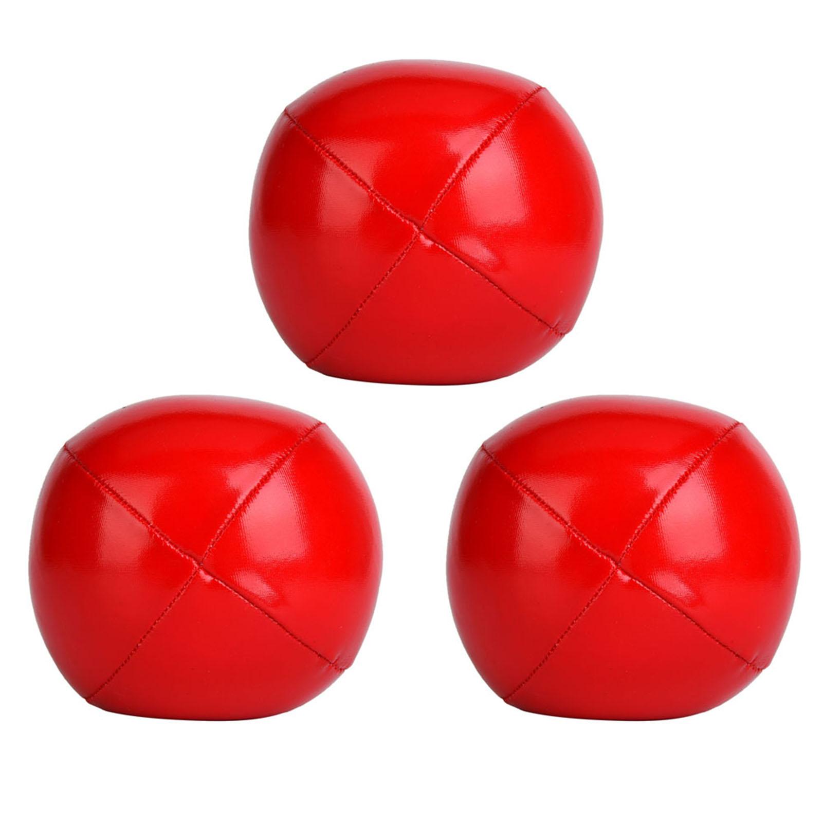 

3 шт. ПУ Жонглирующие мячи Набор мячей для жонглирования клоуна для начинающих и профессионалов красный