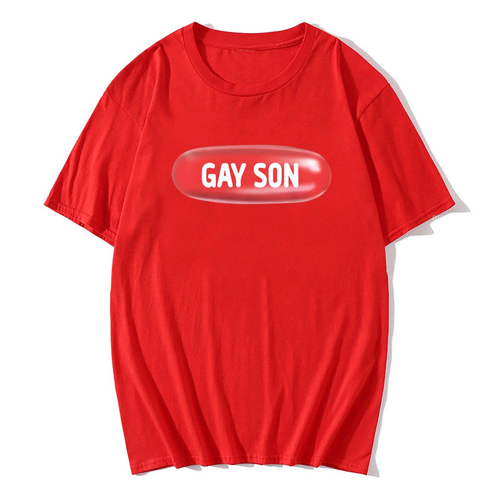 

Gay Son Troye Sivan T-shirt Graphic Clothes Cotton Short Sleeve O-neck Tshirts Hip Hop Unisex Streetwear Men/Women Tees XXL червоний