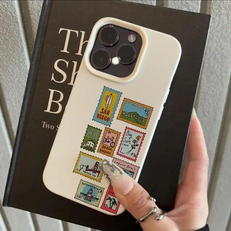 Vibrant Retro Stamp Lichee Design Phone Case For iPhone 17 Air 16 e 15 14 13 12 11 Pro Max Plus SE Soft Shockproof Cover
