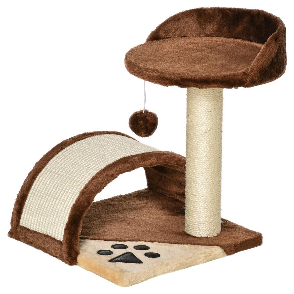 Cat Scratching Post for Play and Relaxation 36x36x44 Cm Brown