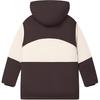 Fila Original Logo Color Block Casual Loose Hooded Parka Down Jacket Women Outerwear Tan-Brown F51W449903F-BN