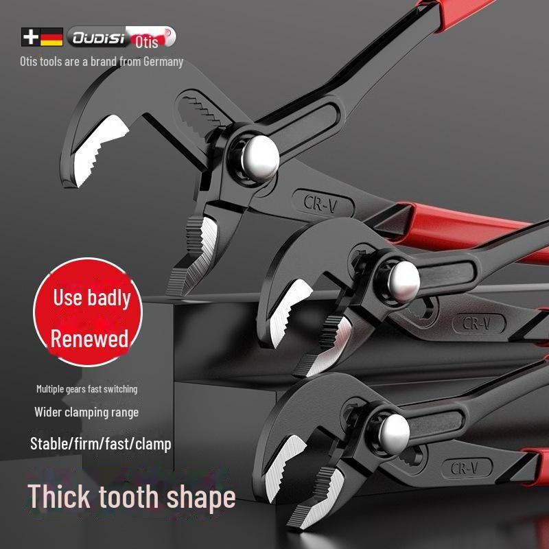 1 Pc Multifunctional Adjustable Red Pipe Pliers,  Mouth Wrench