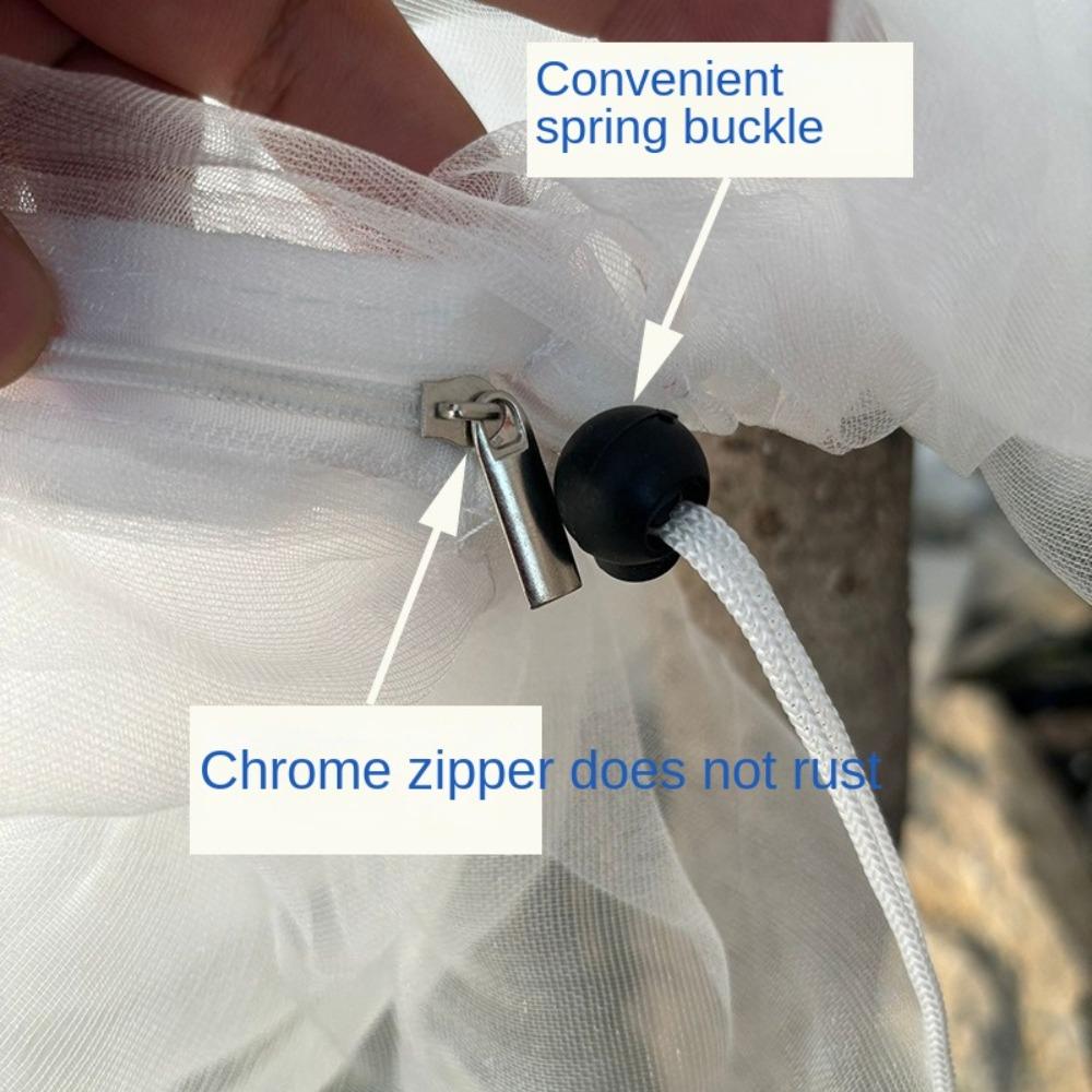 Sacchi di copertura per piante con coulisse, reti da giardino in rete, reti riutilizzabili per insetti e frutta, attrezzi da giardino