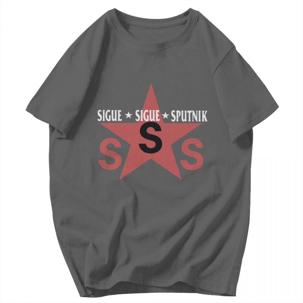 Men T Shirt Sigue Sigue Sputnik 1986 Electronic Band Awesome Pops Y2K Graphic Short Sleeve Unisex Tops T Shirts