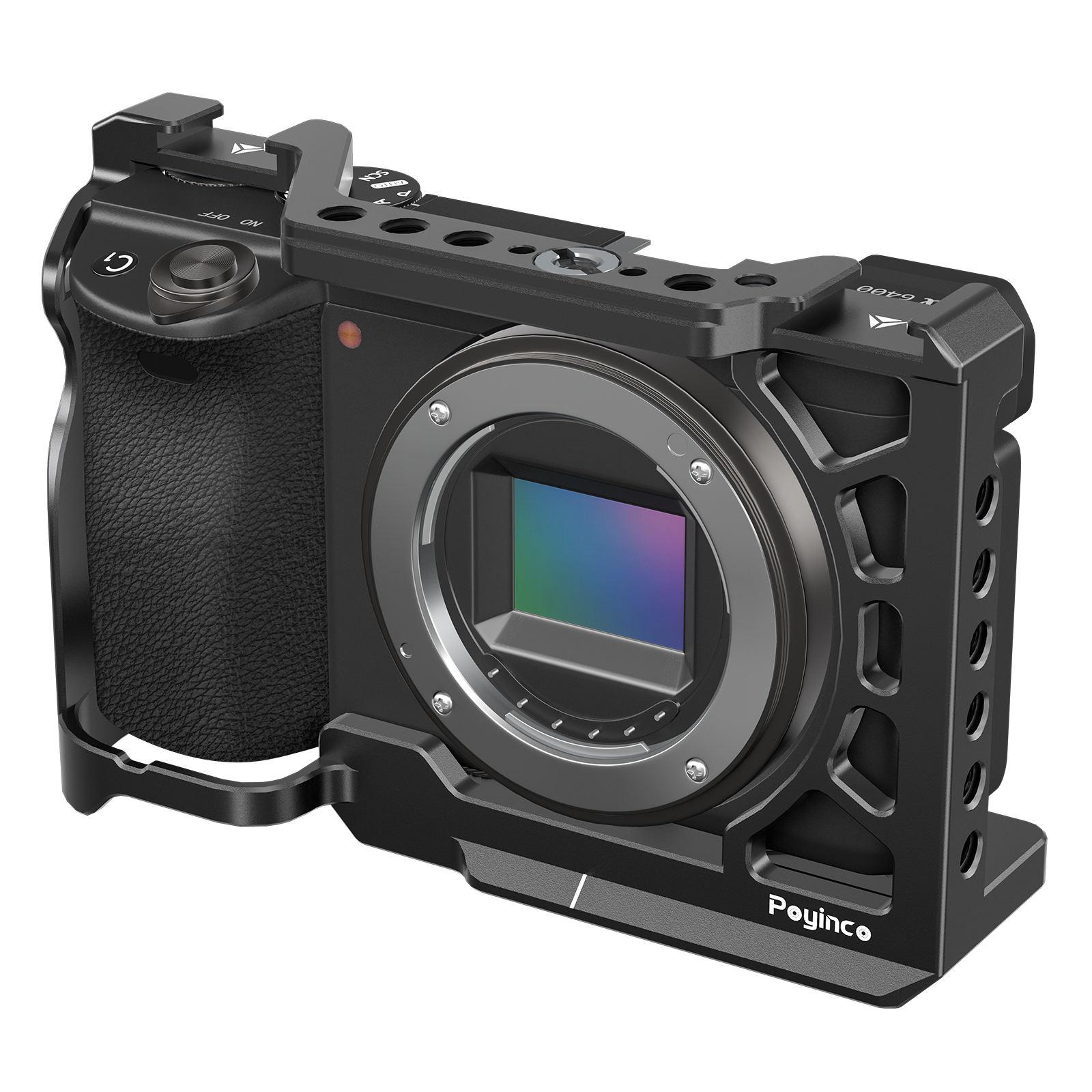 Poyinco Camera Cage Camera Video Cage с креплением «холодный башмак» с резьбой 1/4 дюйма — фото 10