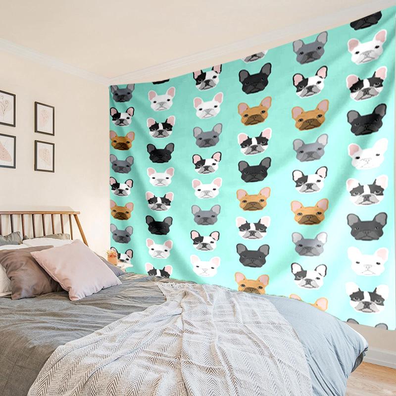 French Bulldog Tapestry, Unique Design Tapestry, Wall Decor for Bedroom,Livingroom, Playroom,Heartwarming Fan Holiday Gifts