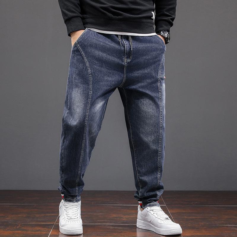 Xiaofeiniu Men's Elastic Waist Skinny Jeans: Fashionable, Versatile, Comfortable Fit for All Sizes