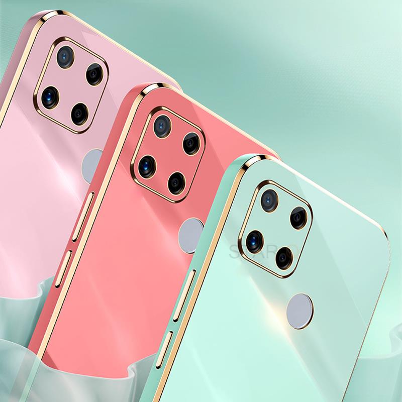 Plating Square Finger Ring Holder Phone Case On For Xiaomi Redmi 10c 9c Nfc Redmi9c Luxury Bumper Silicone Back Covers Xiomi