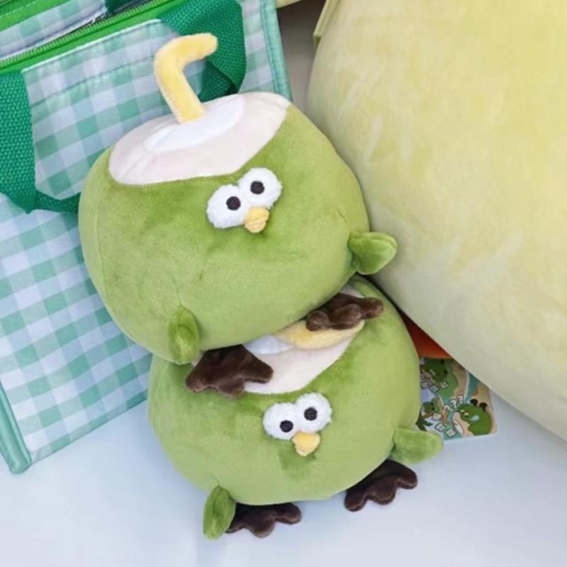 New Fun Coconut Chicken Animal Plush Doll Pillow Cute Big Eyes Big Chicken Leg Round Chicken Soft Plush Toy Home Decor