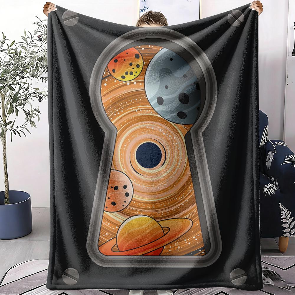 Gateway to the Cosmos Throw Soft Flannel AC Blanket Lightweight Summer Nap Throw Cozy Blanket for Sofa Bed Travel Home