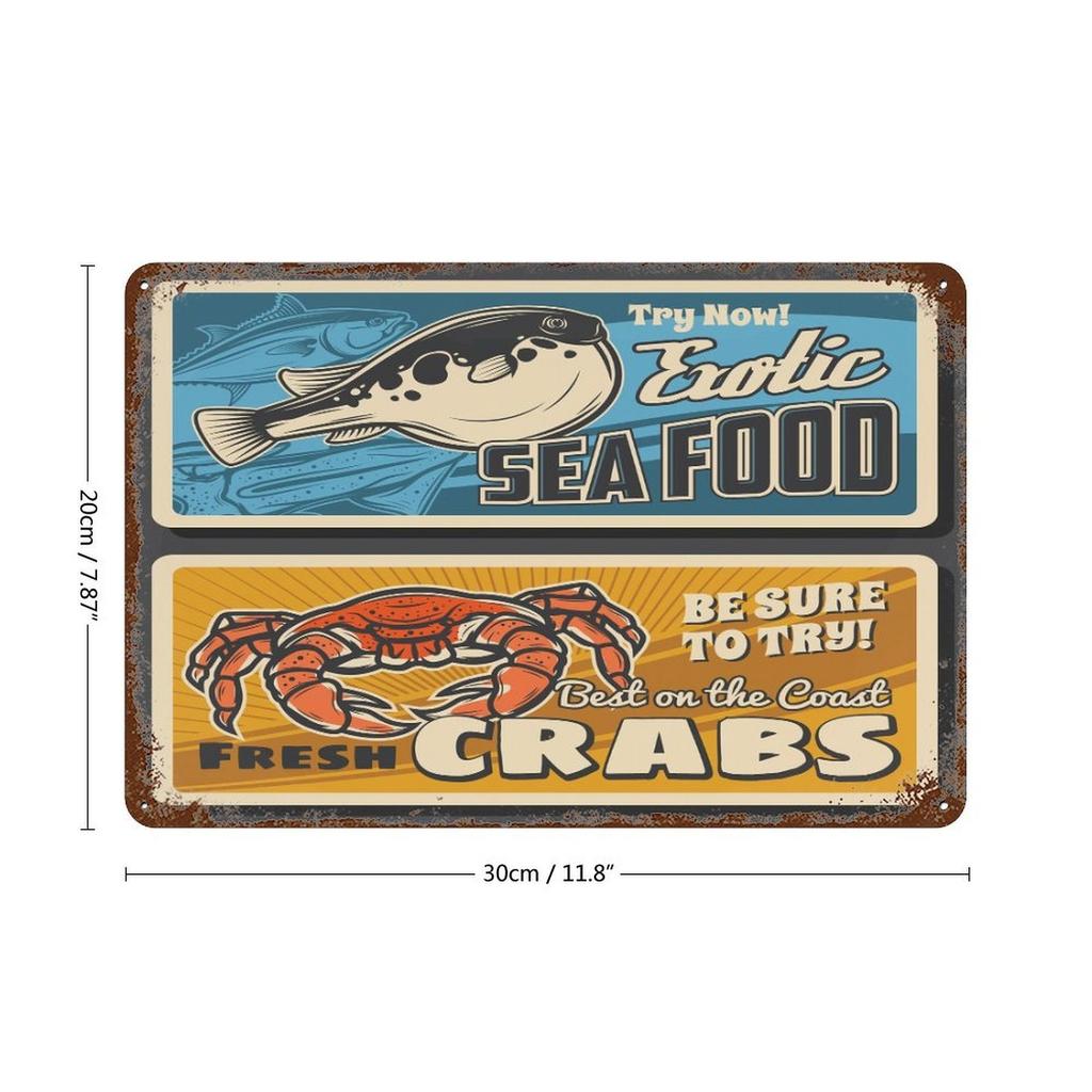 1-Pack Retro Rusty Metal Wall Sign, 20×30cm and 30×40cm, Aged Decor Plaque for Bedroom, Hallway, Study or Coffee Shop