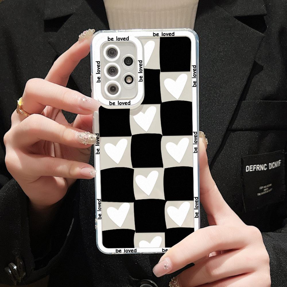 Case For Samsung Galaxy S24 Ultra Funda A54 5G A53 A52 A35 A34 A33 A32 A14 A13 S23 Plus S22 S21 S20 FE Love Heart Soft Cover