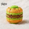 Handheld Focus Toys Hamburger Press Fidget Spinner, Stress Relief To Spin Burger Toy, Interactive Spinning Top Decompression Ball Desk Toy for Office,