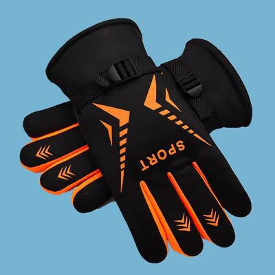 Large Cotton Sports Gloves Men's Winter Velvet Warm Non-slip Wear-resistant Windproof Outdoor Fitness Sports Riding Gloves