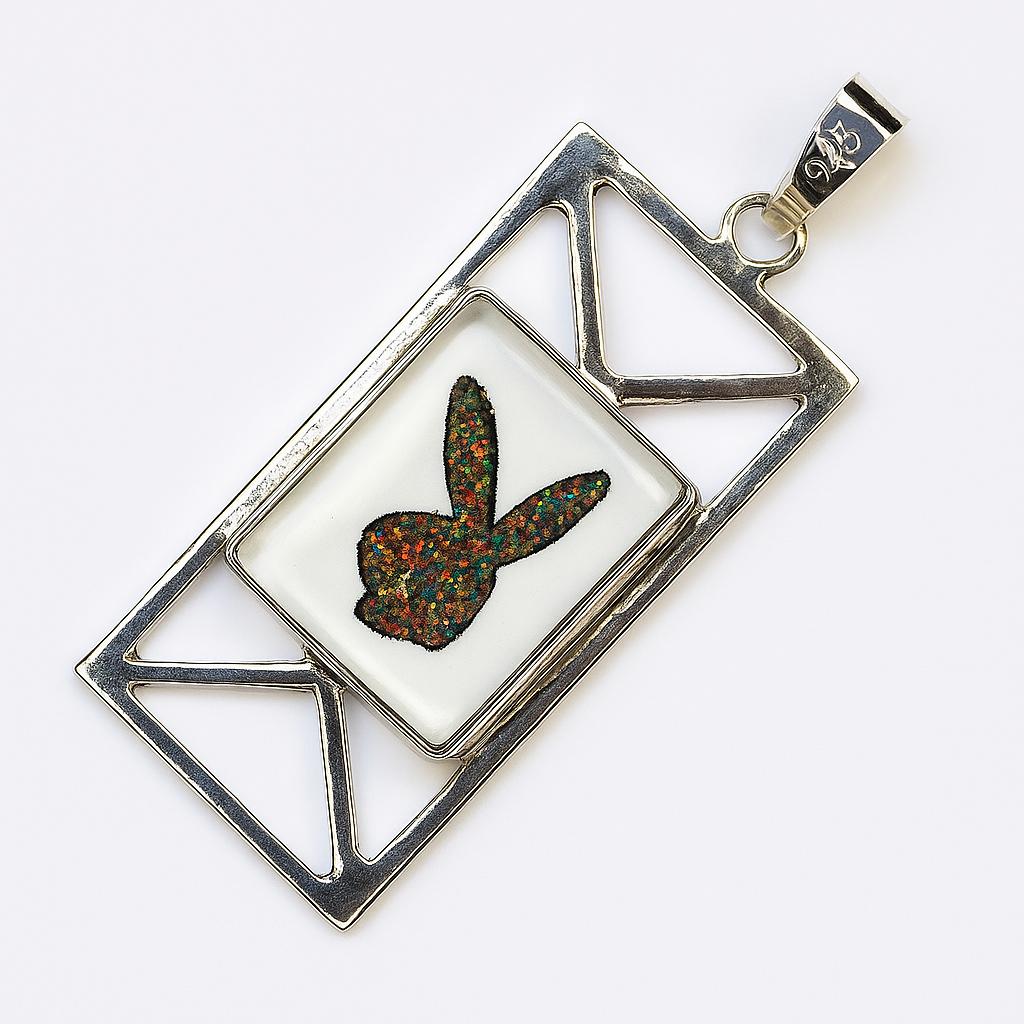 

CERTIFIED Opal Natural 39 Ct White-Fire 925 Sterling Silver Pendant 20.2 mm approx різнокольоровий