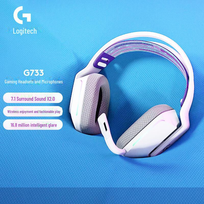 

Беспроводная игровая гарнитура Logitech G733 RGB 7.1 KDA Edition белый