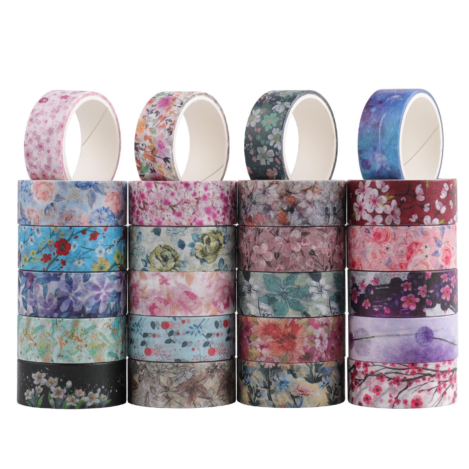 

24Pcs/Set Japanese Style Washi Tapes Flower Masking Tape Washi Scrapbooking Adhesive Decorative Stationery School Supplies