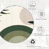 Miyotaa Abstract Sage Green Shower Curtain Set 60Wx71H Inches Modern Minimalist Aesthetic Neutral Contemporary Plant Leaves Geom