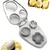 Duty Manual Egg Slicer, Crusher, and Chopper - Multi-Functional Egg Cutter Tool with Circular Blade for Precise Egg