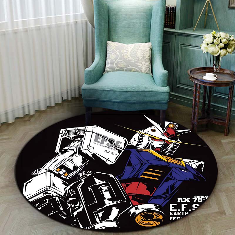 

Mobile Suit Gundam cartoon round rug can be used to decorate living rooms, bedrooms, sofas, and game rooms; non-slip rug.66 80cm