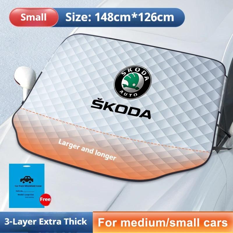 Kryt předního skla auta / ochrana proti sněhu / sluneční clona vhodný pro Škoda Octavia, Superb, Swift, Kodiak, Karoq, Fabia, Kamiq