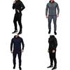 Stilvolles Herren-Trainingsanzug-Set mit Kapuzenjacke und Hose mit verstellbarem Bund