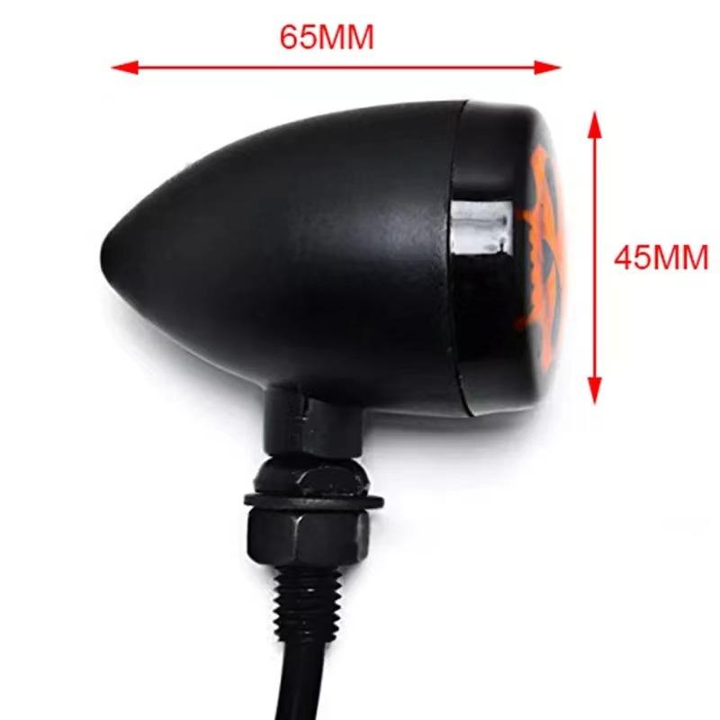 Motorcycle Led Turn Signal Light 12V 10mm Amber Flashing Lamp Front Rear Blinker LED Turn Signal Lights For Halley Cafe Race