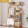 Freestanding Solid Wood Clothes Rack and Hanger