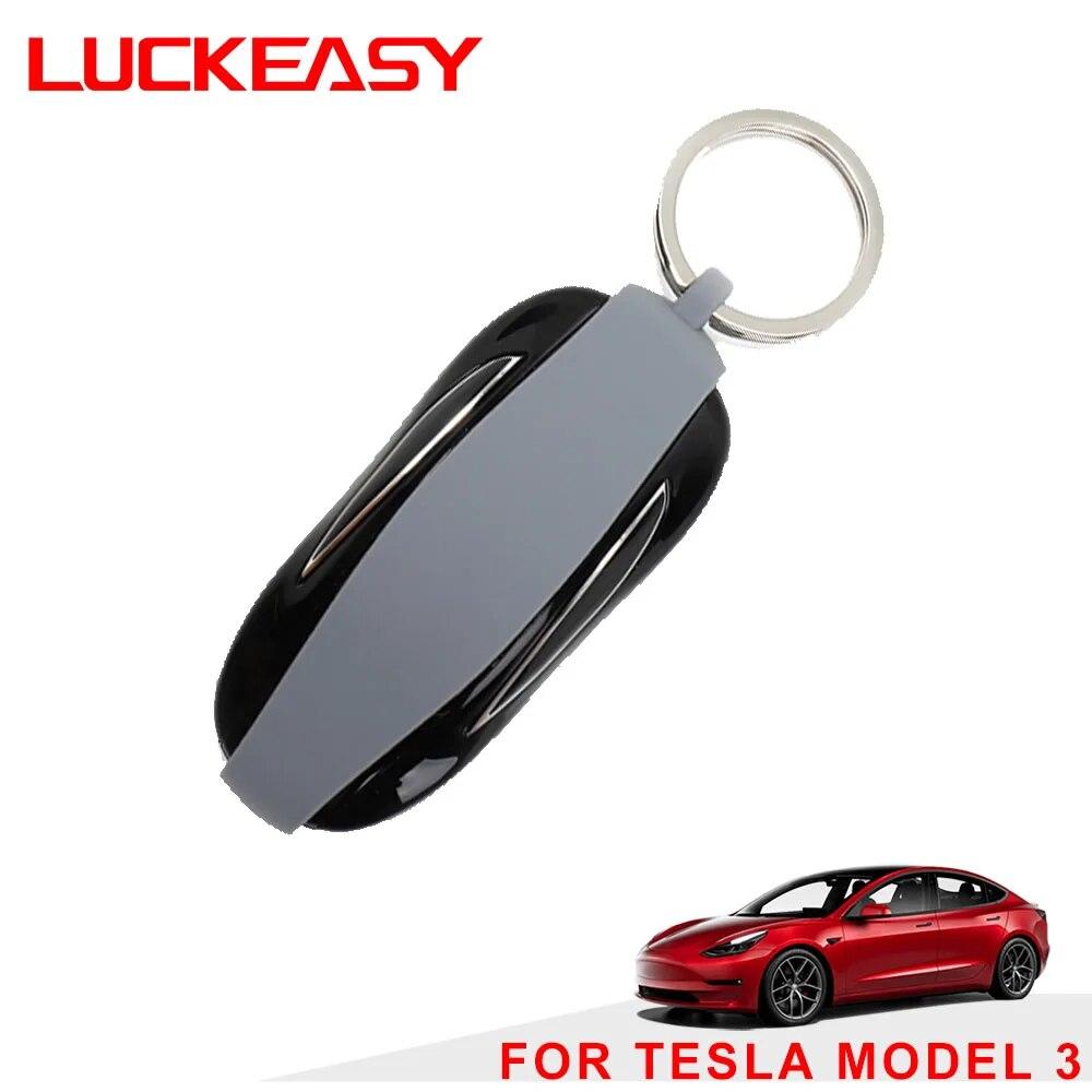 LUCKEASY for Tesla Model 3 Model S Model X 2017-2023 Beskyttende nøkkeletui Bilnøkkeletui Nøkkelhusetui Etui Deksler Tilbehør