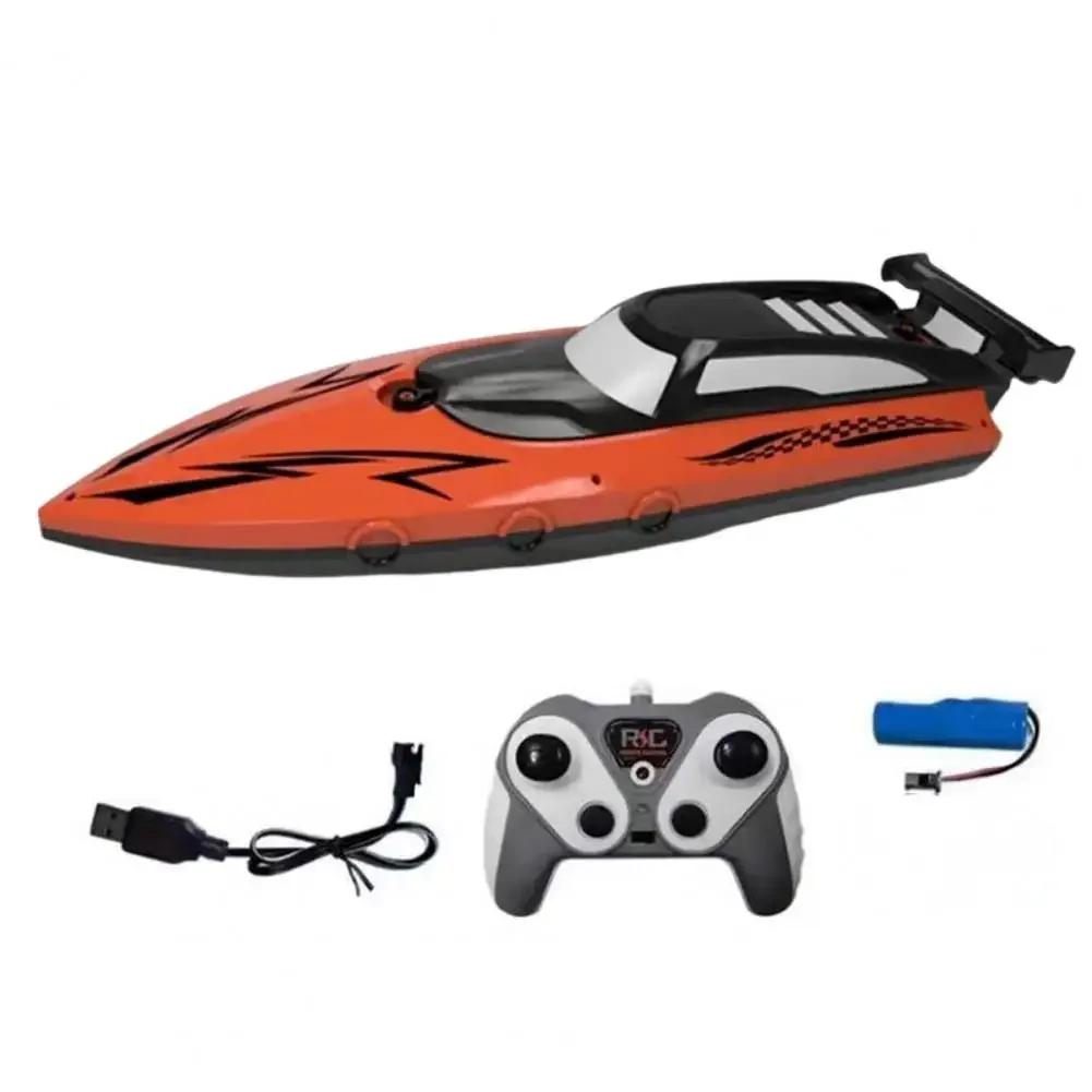 Non-Toxic 2.4G Rc Boat Kid Toy Remote Control Boat Double Motor Speedboat Simulation Double Sculls Yacht Toys For Children'S Day Gift