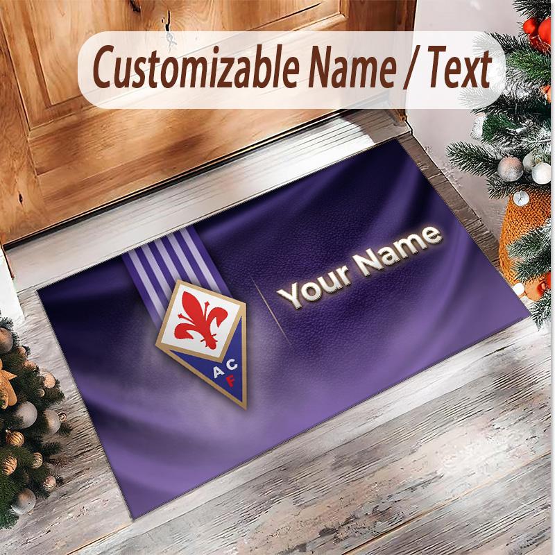 Personalized Crystal Velvet Carpet Fiorentina FC Pattern Non Slip Floor Rug