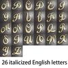 10cm/3.93in Fashionable Italicized English Letter Wall Stickers Modern Home Background Wall Decoration Stickers Creative DIY Wal
