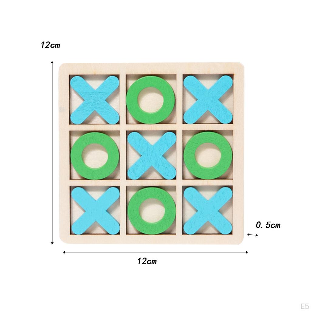 Tic TAC Toe Board Game Brain Teaser Puzzles Entertainment Interactive for Boys Girls Coffee Table