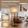 Corner Floor Lamp with Shelves and Lights, Modern Dimmable Standing Lamp with 3000K/4000K/6000K Colour Temperature