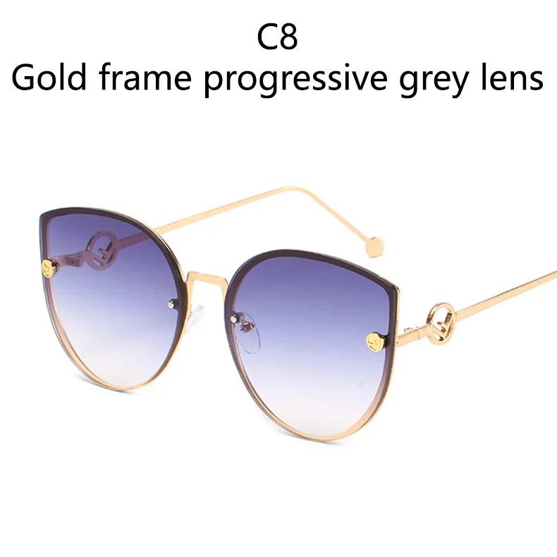 Classic Cat Eye Alloy Sunglasses Woman Brand Designer Big Frame Sun Glasses Female Vintage Metal Oculos Feminino