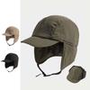 Japanese Style Ear Protection Ushanka Lightweight Windproof Pilot Cap Earflaps Visor Hat  Skiing