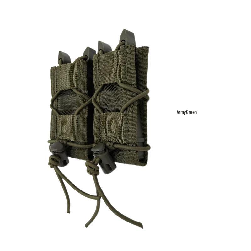 Tactical MOLLE-Compatible Double Magazine Pouch - Durable Nylon