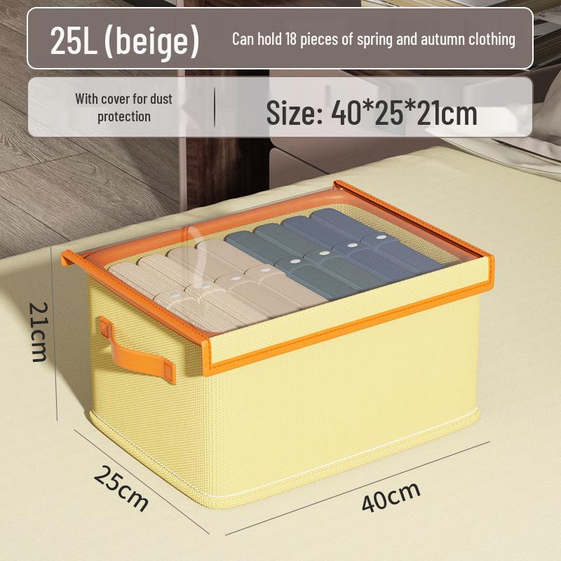 Wardrobe Storage Box: Cotton Linen Foldable Organizer for Clothes and Pants