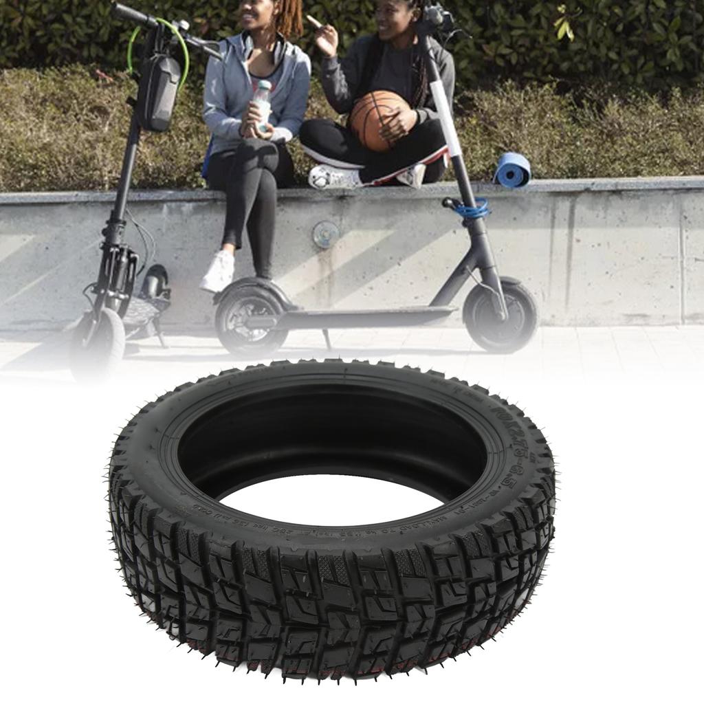 10 Inch Electric Scooter Tire 10x2.75‑6.5 Tubeless Tire Explosion Proof Anti Skid Strong Shock Absorption for Safe Riding