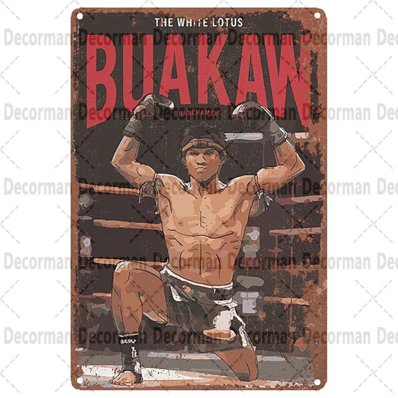 [ Mike86 ] Muay Thai Blechschild Wand Haus Boxen Thailand Metall Poster Kunst Malerei Kneipe LTA-3188 20*30 CM Vintage Dekoration