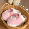 Cotton slippers winter 2025 new indoor home cute thick bottom plush warm couple plush slippers