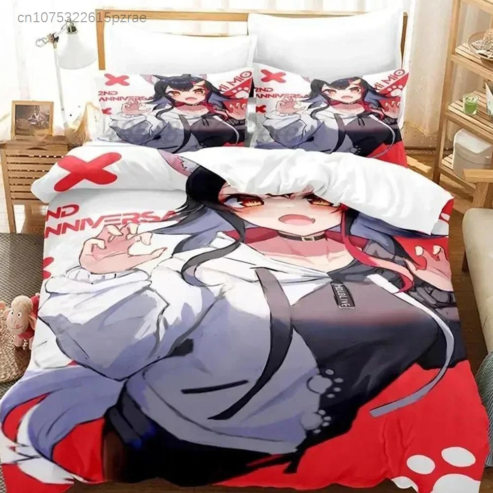 3D Print Anime Kawaii Girls Ōokami Mio Bedding Set Bedroom Soft Modern Bedspreads Comefortable Duvet Cover Quilt Pillowcase