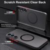 Strong Magnetic For Magsafe Hybrid Shockproof Case For Samsung Galaxy S24 S23 S21 FE S22 Ultra Plus Matte Transparent Soft Cover