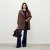 Autumn Lady Wool Alpaca Blend Lapel Coat