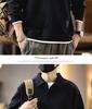Hoodie Retro Casual Manches Longues à Col Revers Polo Fausse Deux Pièces Automne 2025